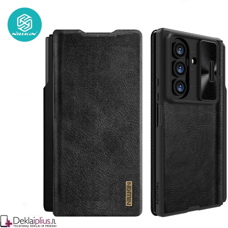 Nillkin Qin Pro odinis atverčiamas dėklas - juodas (Samsung Galaxy Z Fold 7) Nillkin Qin Pro odinis atverčiamas dėklas - juodas (Samsung Galaxy Z Fold 7)